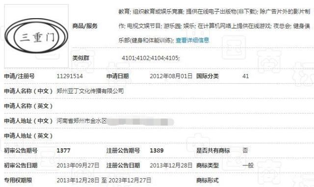 “三重門”商標(biāo)被無效宣告，申請商標(biāo)可不能亂來！