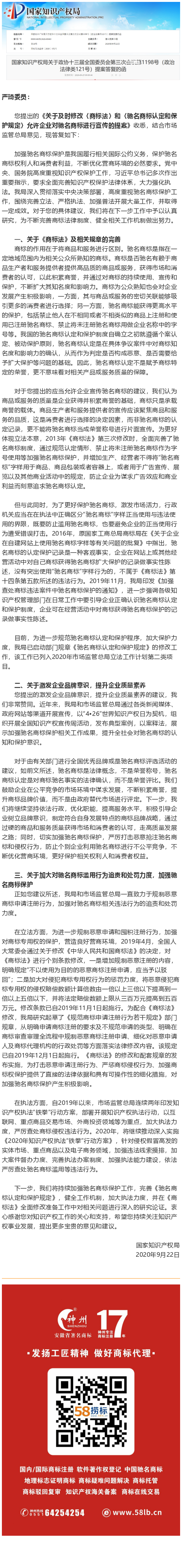 關(guān)注！關(guān)于馳名商標(biāo)宣傳問題，官方答復(fù)來了！