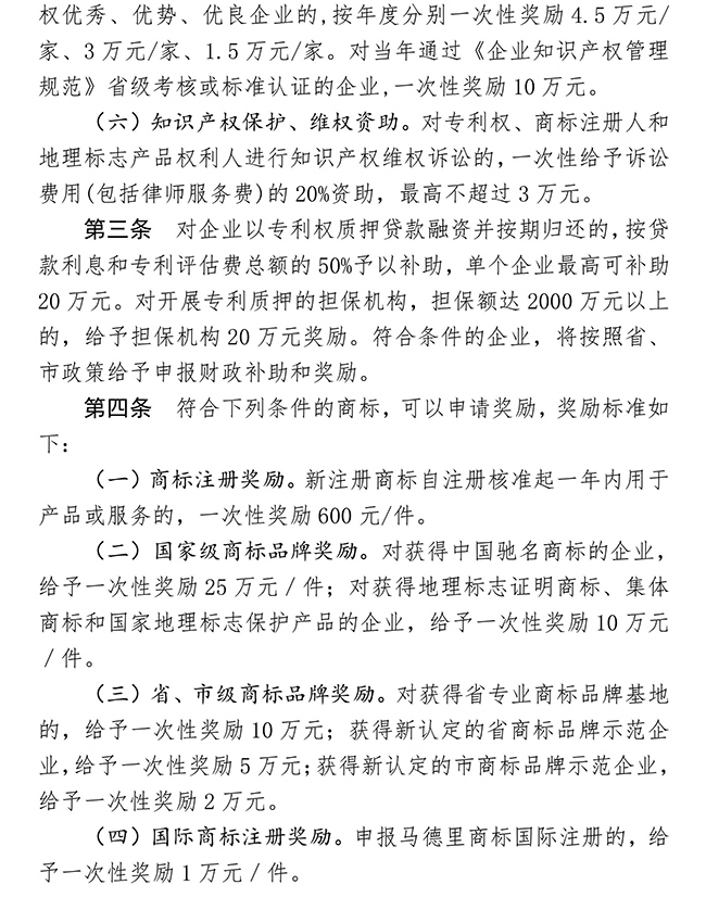 安徽省馬鞍山市含山縣知識產權資助獎勵辦法