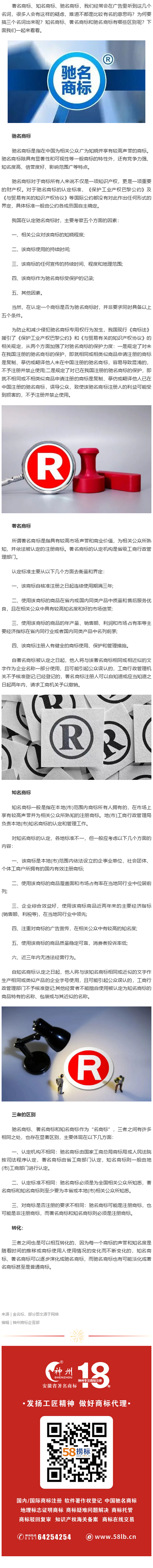 知名商標(biāo)、著名商標(biāo)和馳名商標(biāo)有哪些不同？