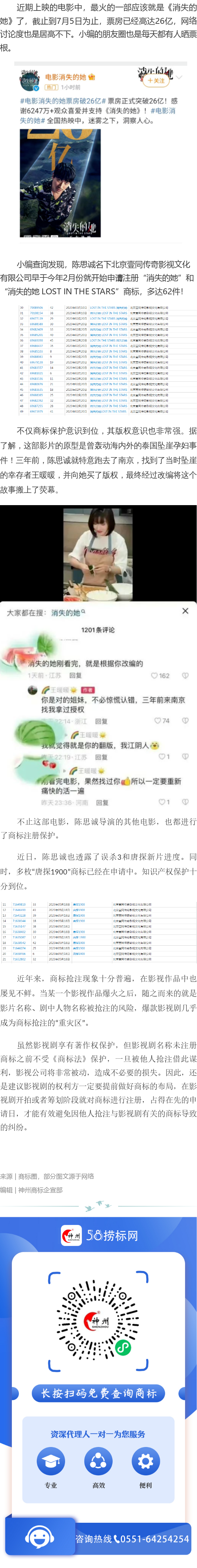 《消失的她》票房創(chuàng)新高，版權(quán)，商標(biāo)也早已布局！